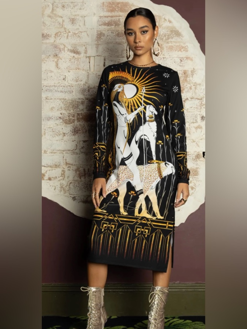BlackMilk Roman Long Sleeve Tee Dress